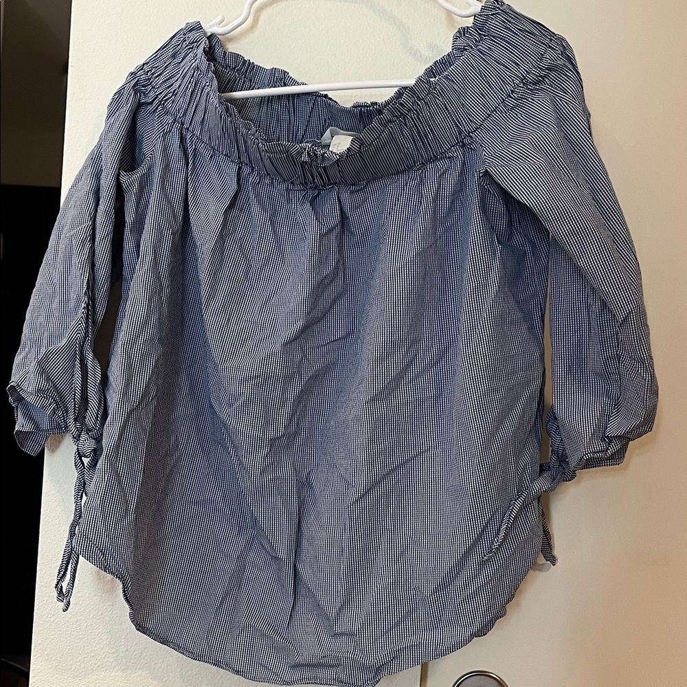 Gingham Off-Shoulder Women's Top